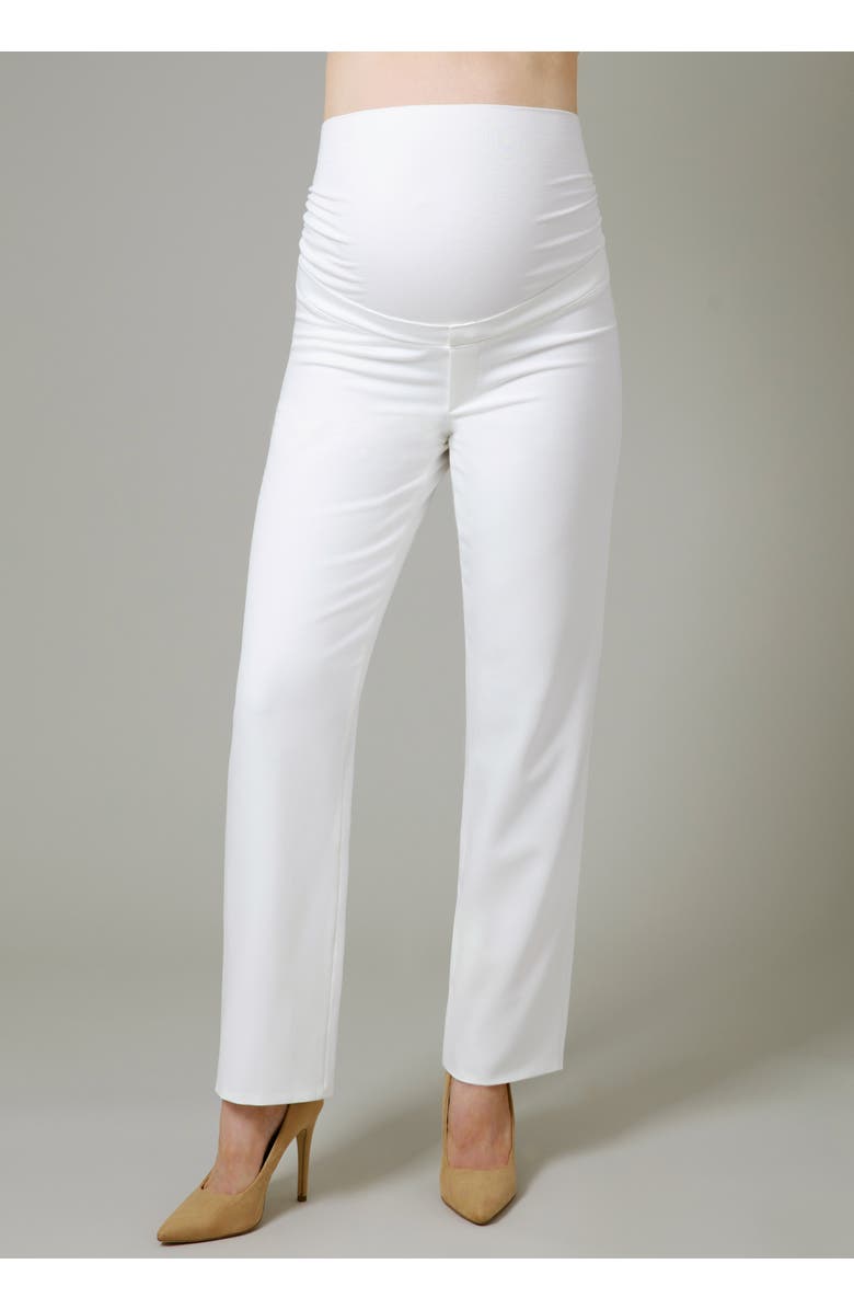 Tiffany Rose Maternity Remi Straight Leg Trouser, Alternate, color, Ivory