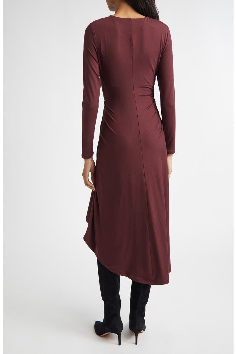 Theodora Ruched Midi Dress, Alternate, color, RAISIN