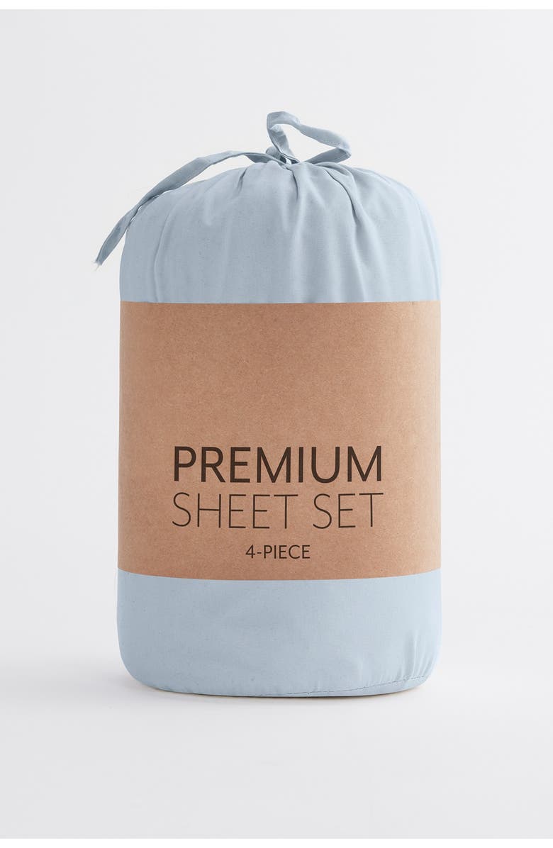 IENJOY HOME Home Collection Premium Ultra Soft 4-Piece Solid Bed Sheet Set - Light Blue, Alternate, color, Light Blue