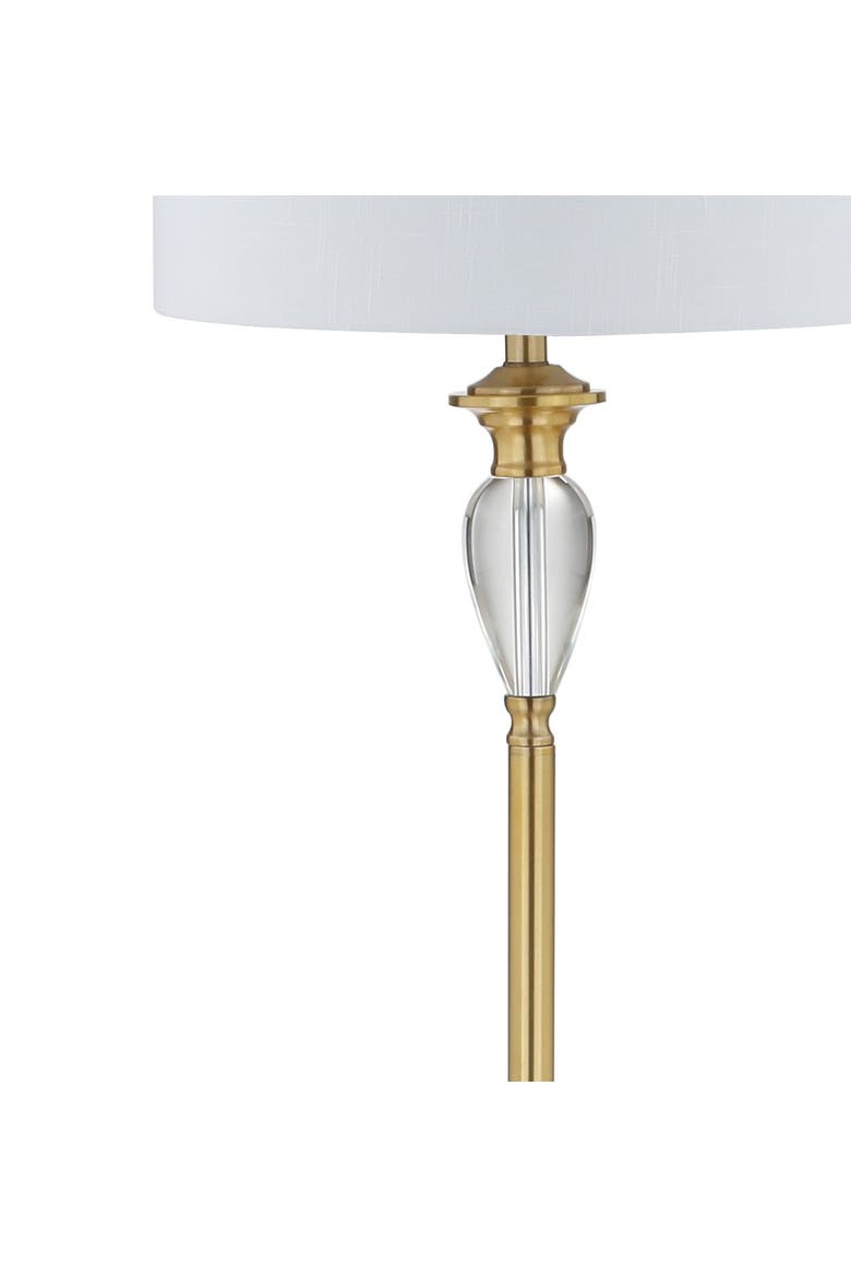 Evelyn Crystal / Metal LED Floor Lamp, Alternate, color, Brass Gold/Clear