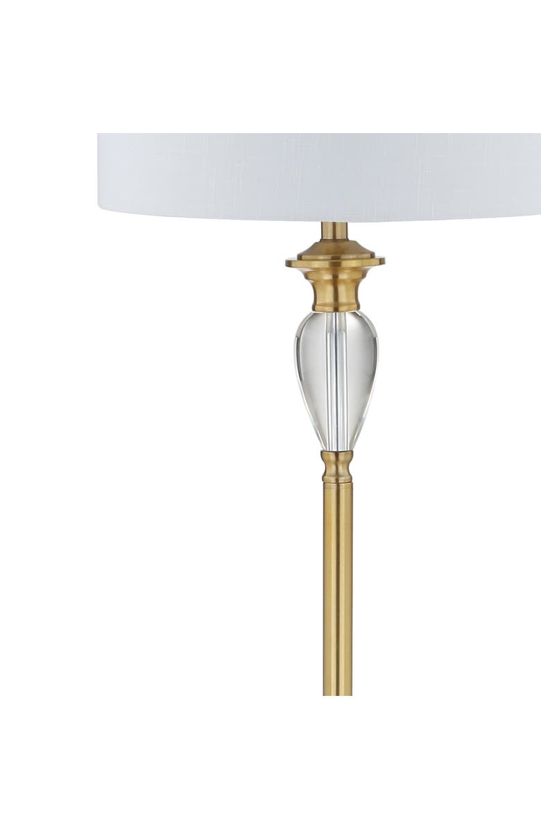 JONATHAN Y Evelyn Crystal / Metal LED Floor Lamp, Alternate, color, Brass Gold/Clear