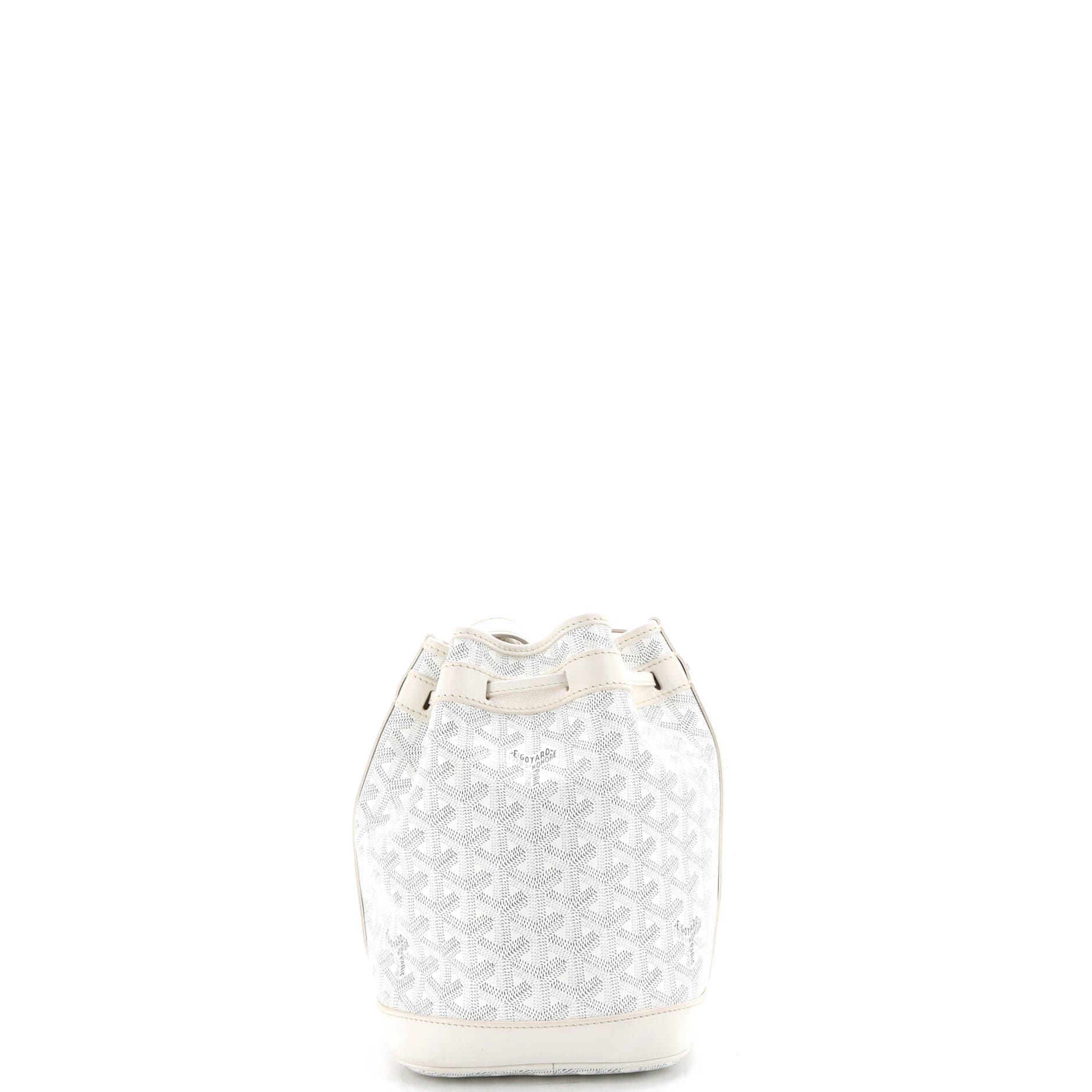 Pre-Owned Goyard Petit Flot Bucket Bag Coated Canvas PM, Alternate, color, White