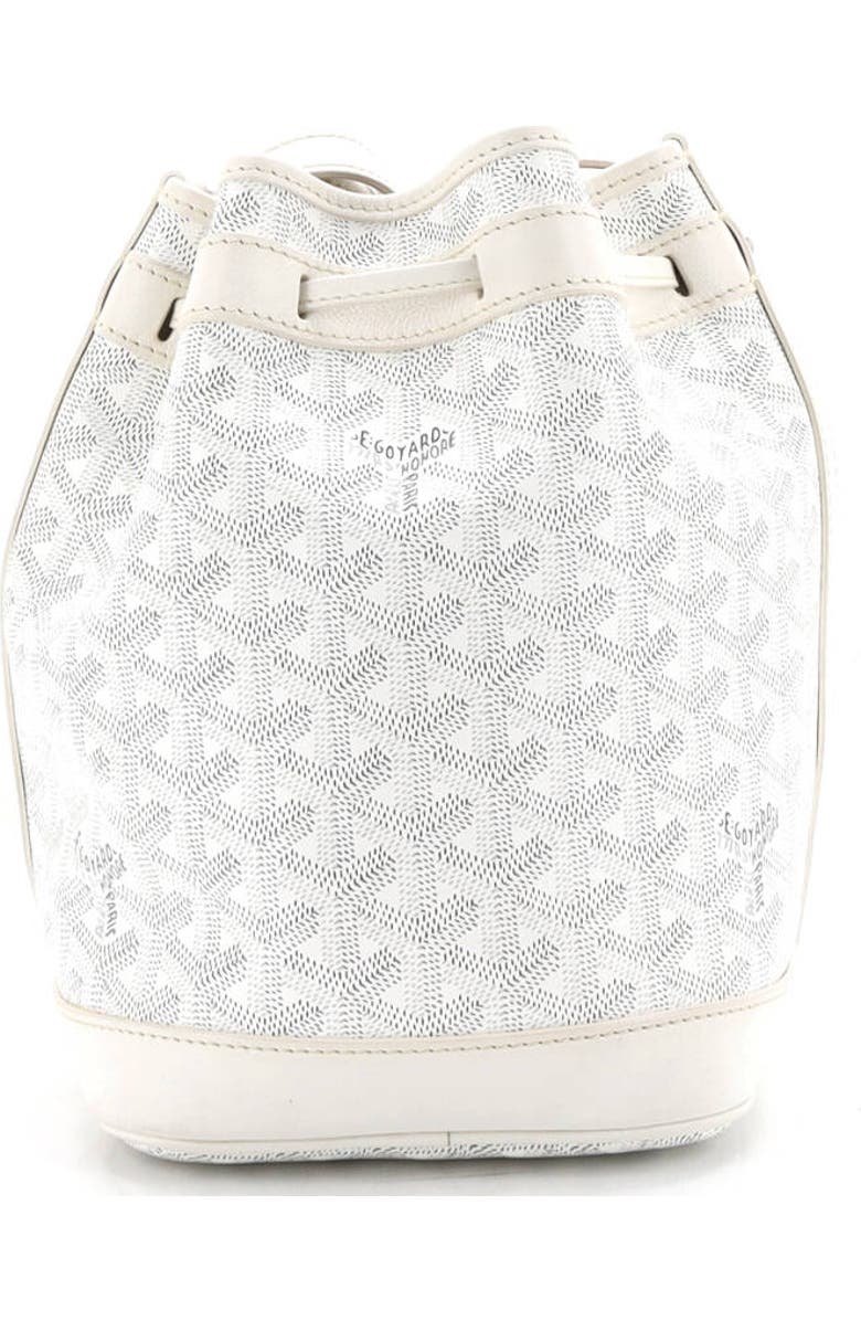 Pre-Owned Goyard Petit Flot Bucket Bag Coated Canvas PM, Alternate, color, White