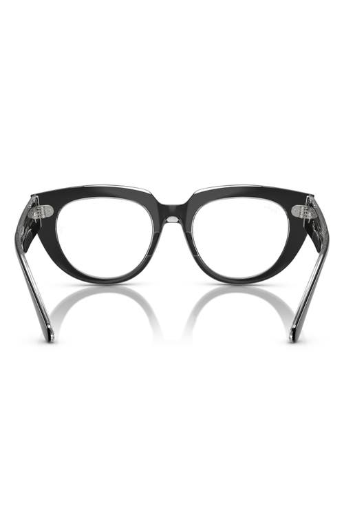 Ray Ban Ray-ban 50mm Square Optical Glasses In Transparent Grey