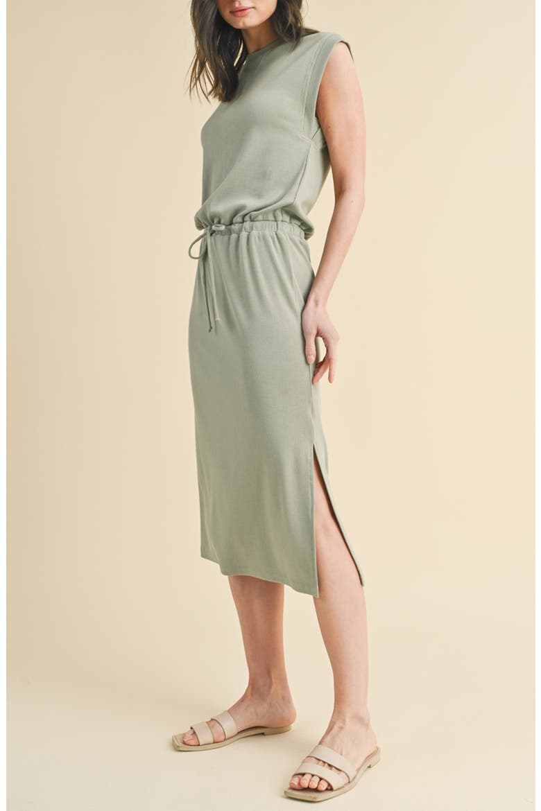 Knit Tank Midi Dress, Alternate, color, S. OLIVE