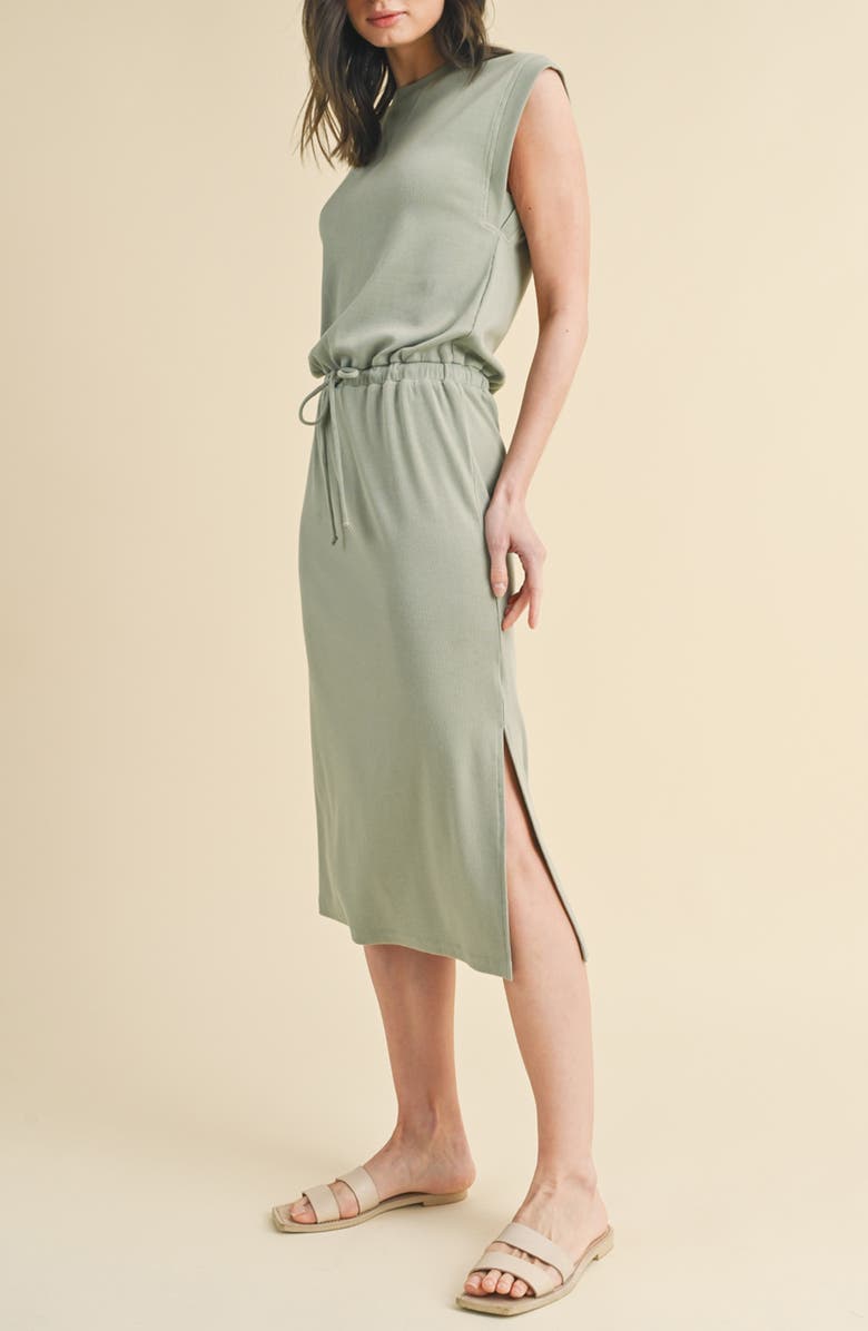 WISHLIST Knit Tank Midi Dress, Alternate, color, S. Olive