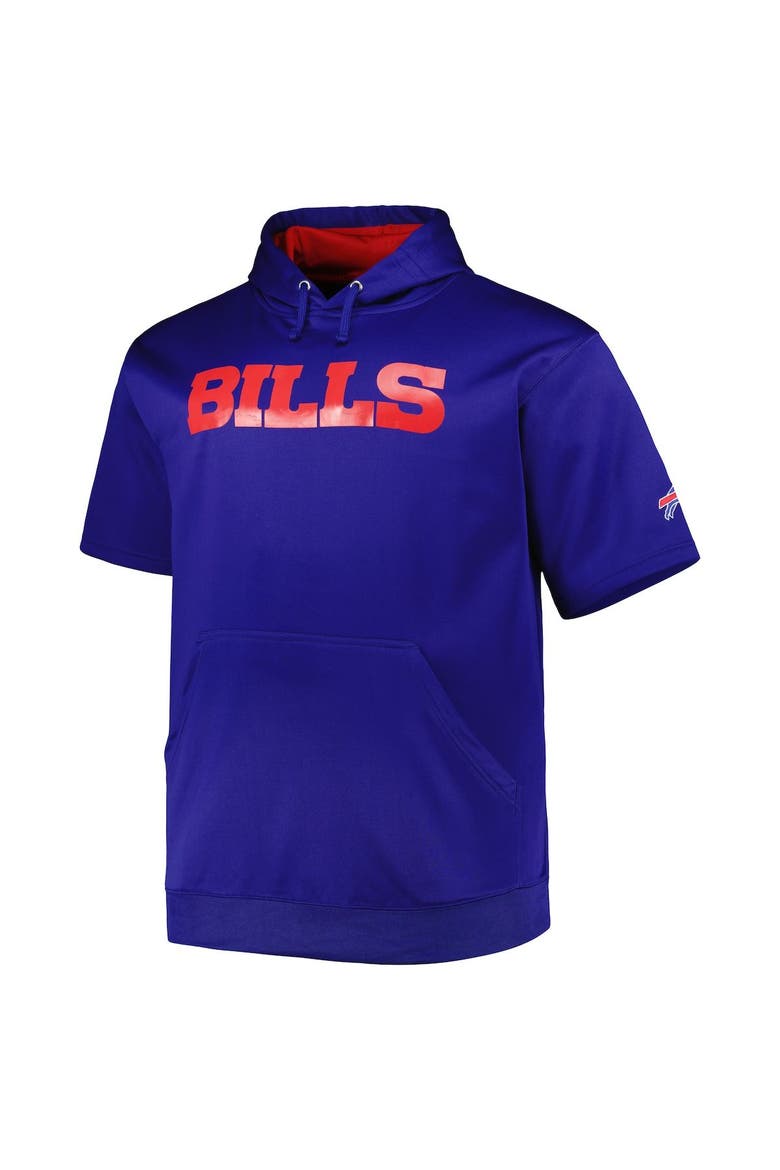 Men's Josh Allen Royal Buffalo Bills Big & Tall Short Sleeve Pullover Hoodie, Alternate, color, Royal