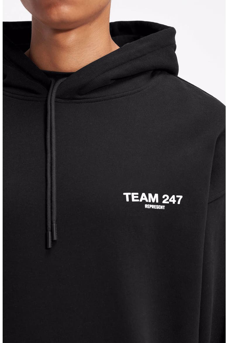 Team 247 Oversize Graphic Hoodie, Alternate, color, JET BLACK