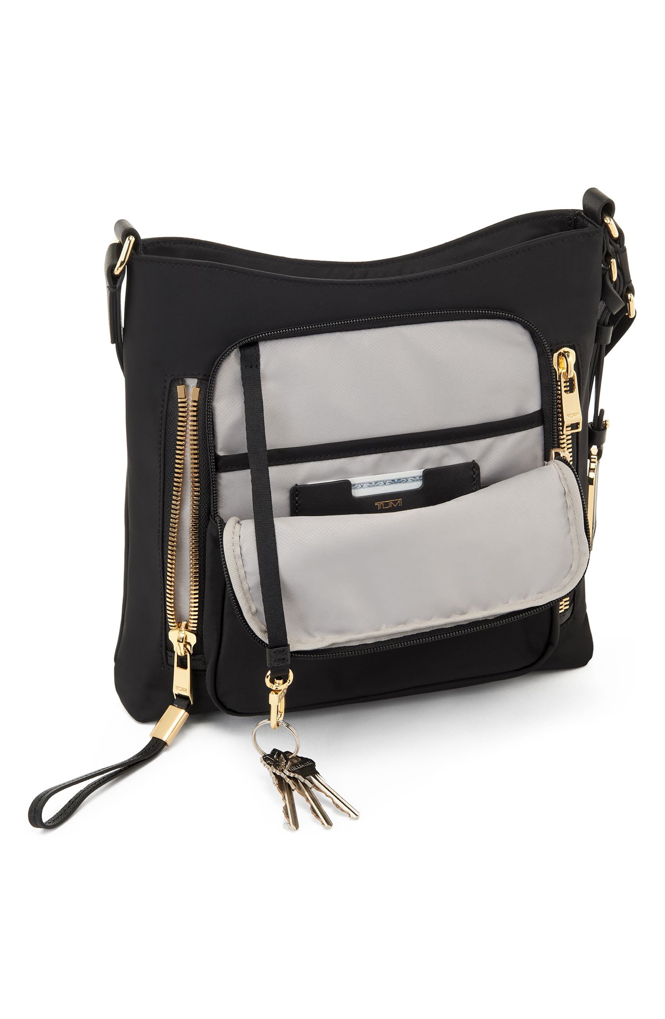 Voyageur Tyler Crossbody Bag, Alternate, color, BLACK/ GOLD