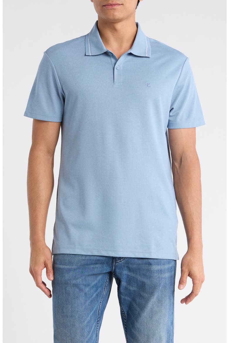 Classic Tech Polo, Main, color, FADED DENIM