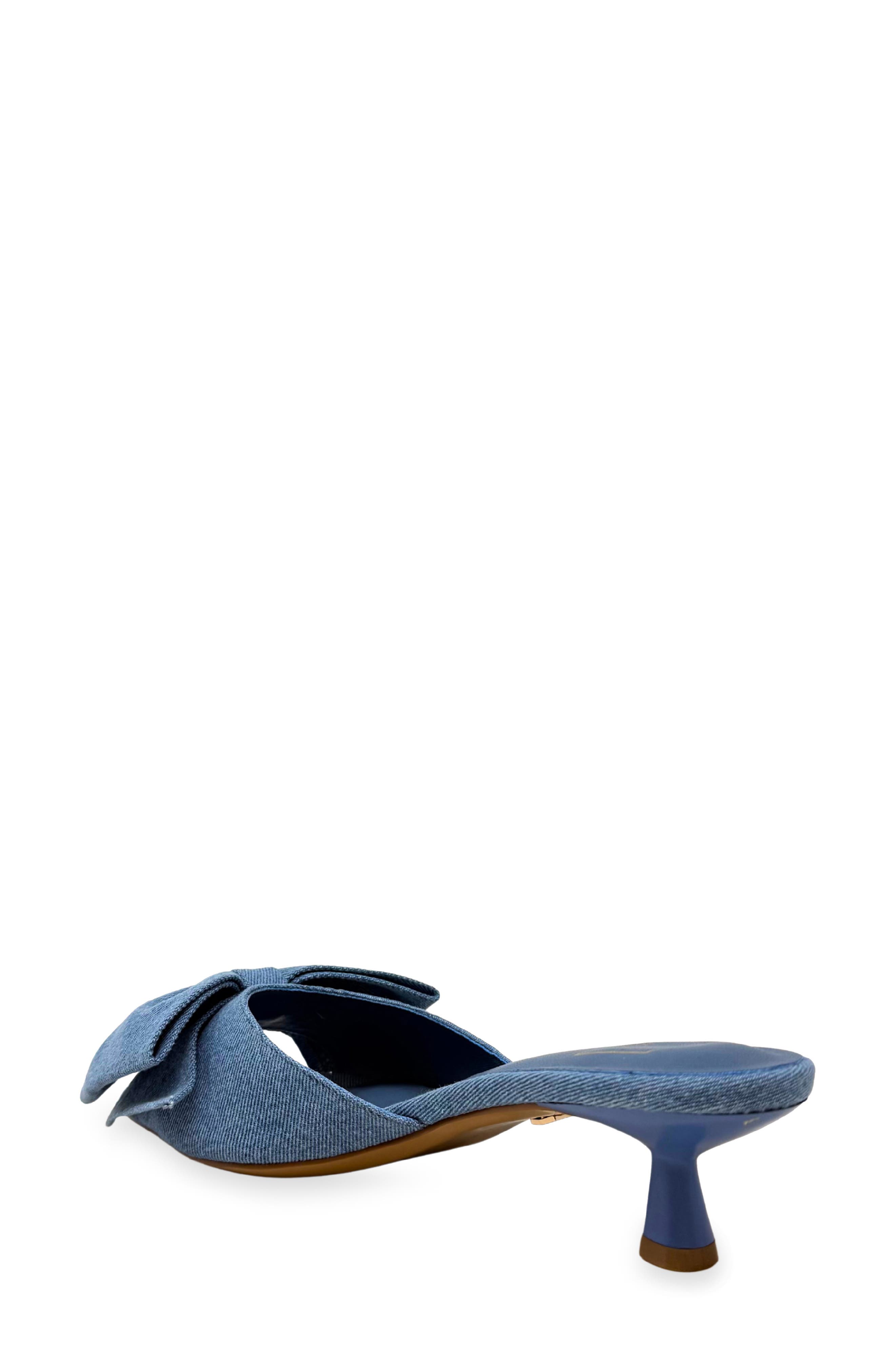 Ella Kitten Heel Slide Sandal, Alternate, color, DENIM