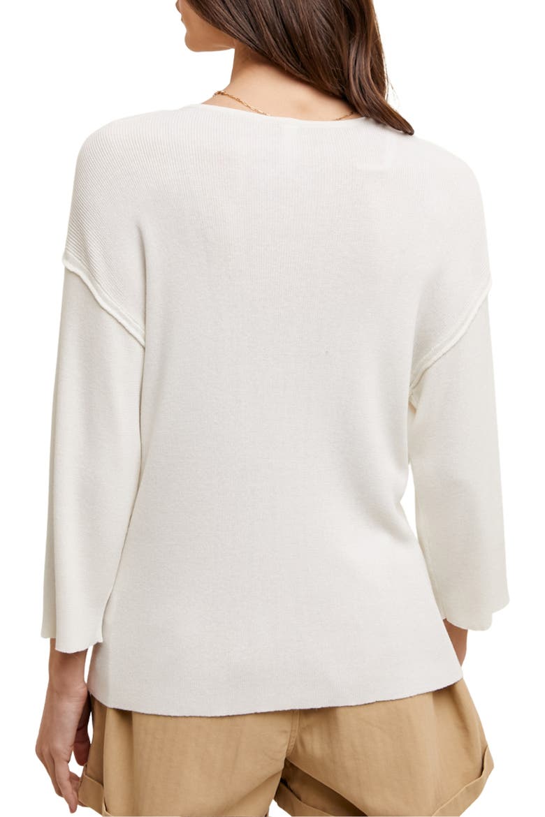 Fine Knit Pullover Sweater, Alternate, color, OFF WHITE