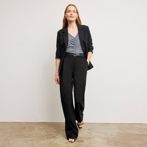 M.m.lafleur Amina Ruched Top In Blueprint Sketch