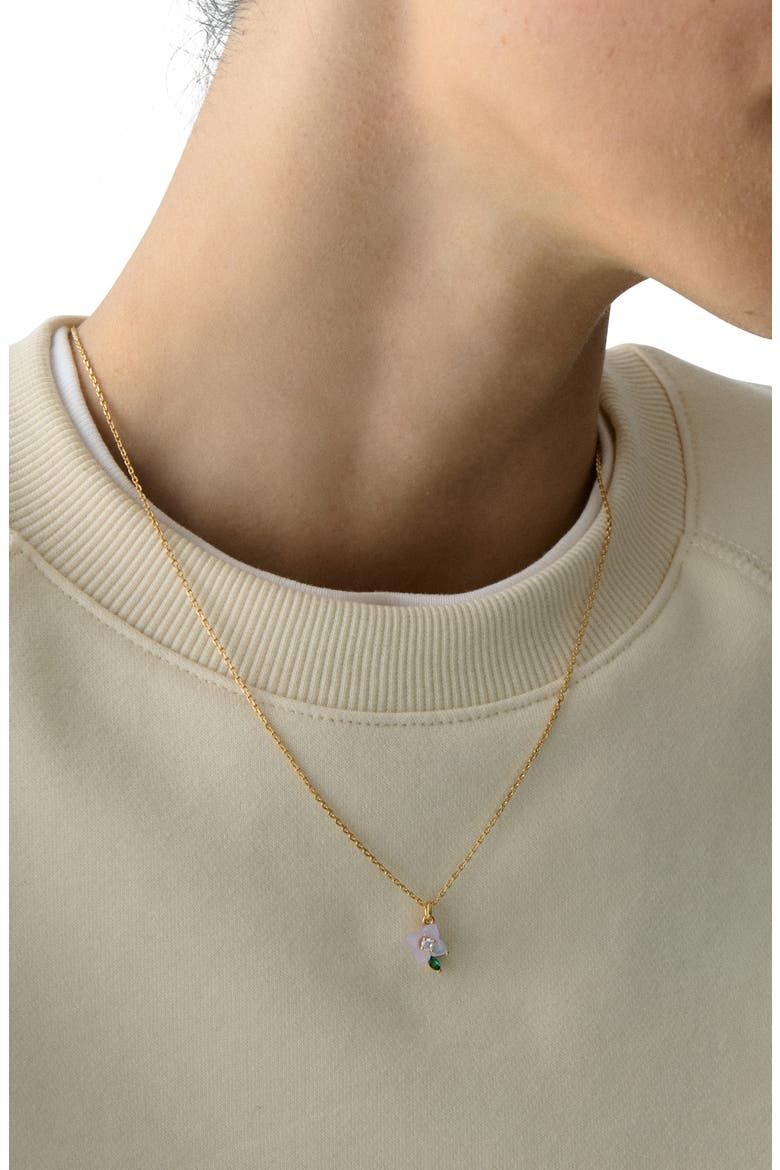 appreciate you flower pendant necklace, Alternate, color, BLUE MULTI