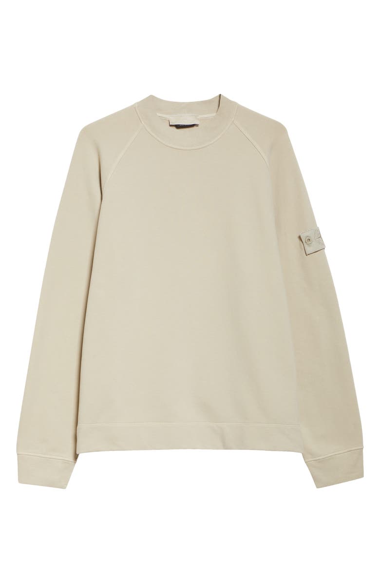 Stone Island Compass Logo Fleece Sweatshirt, Alternate, color, 