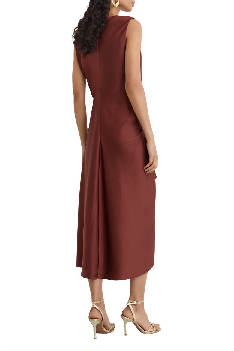 Mabel Ruffled Dress, Alternate, color, RUST ORANGE