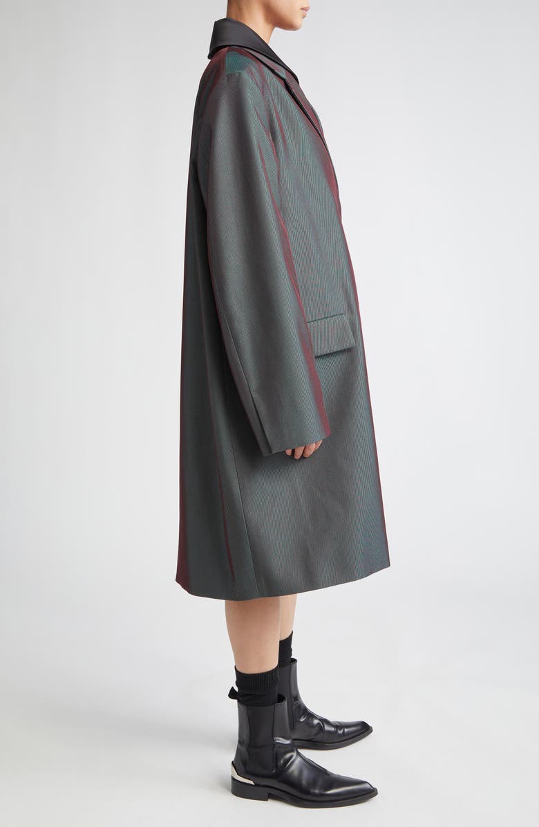 Jil Sander Tailored Iridescent Gabardine Boxy Coat, Alternate, color, 