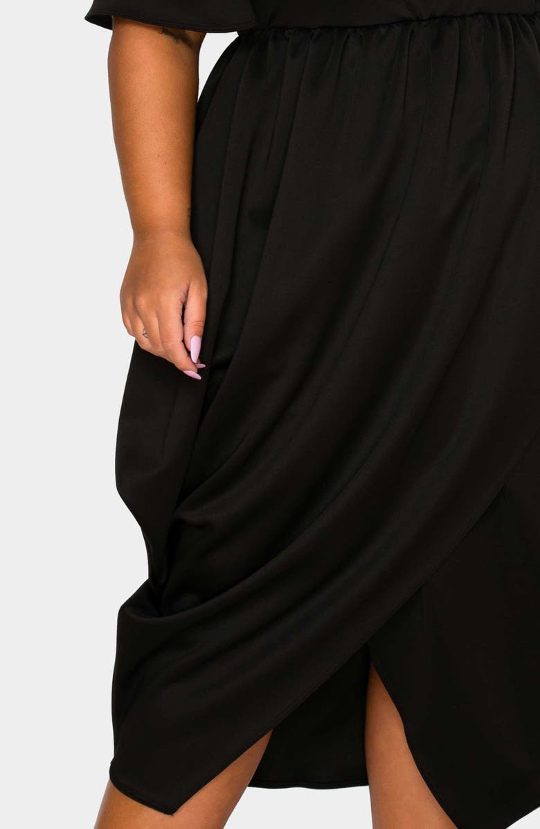 L I V D Aesira Tulip Hem Maxi Dress, Alternate, color, Black