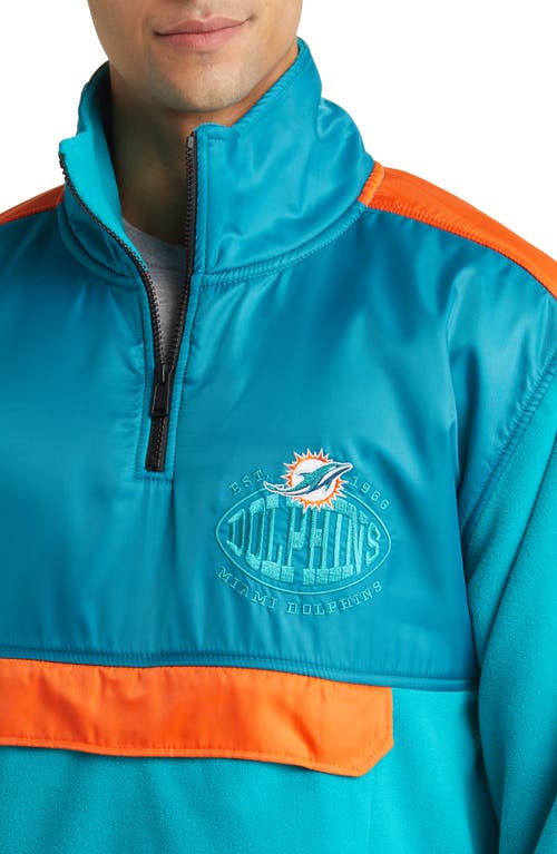 HUGO BOSS BOSS X NFL FUMBLE MIXED MEDIA QUARTER ZIP PULLOVER