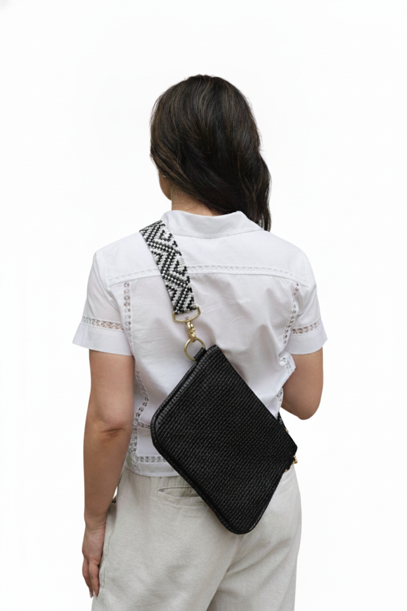 Alice Embossed Leather Crossbody, Alternate, color, Black