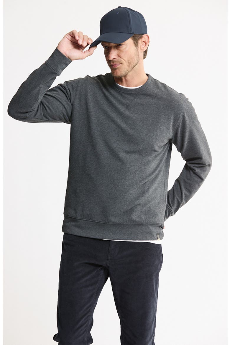 Soft Touch Fleece Crewneck Sweater, Alternate, color, GREY HEATHER