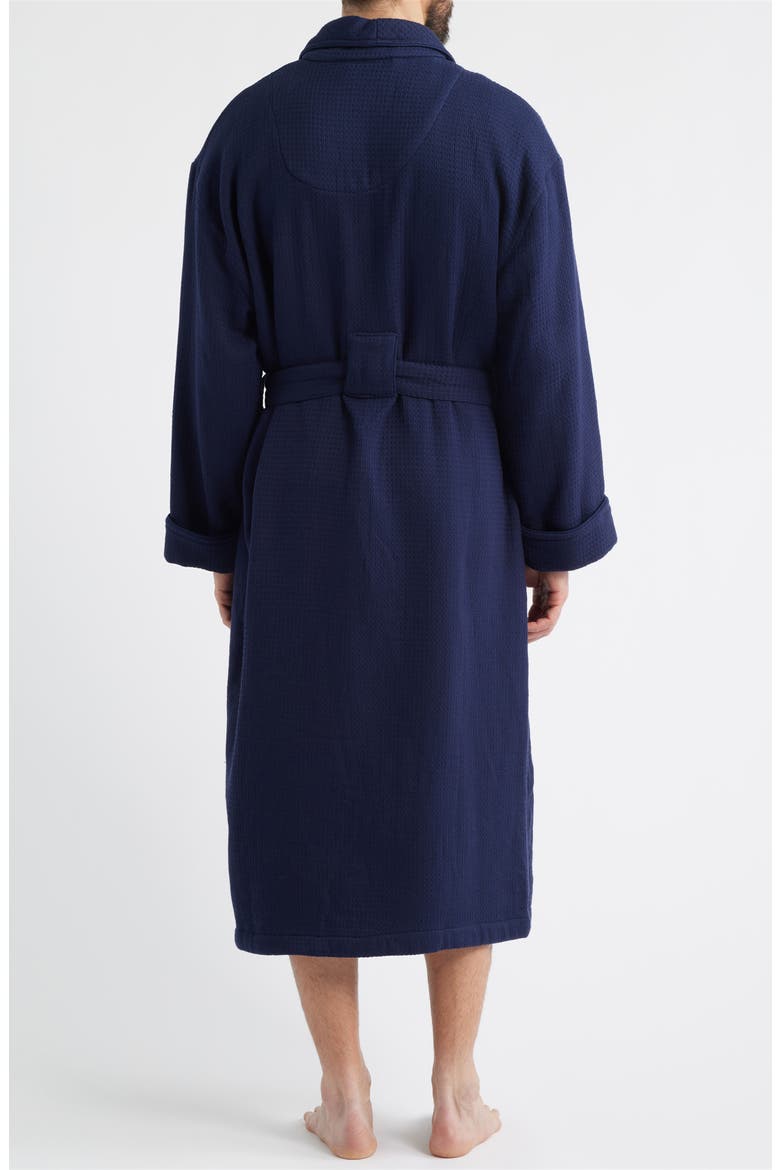 Aberdeen Waffle Knit Robe, Alternate, color, NAVY