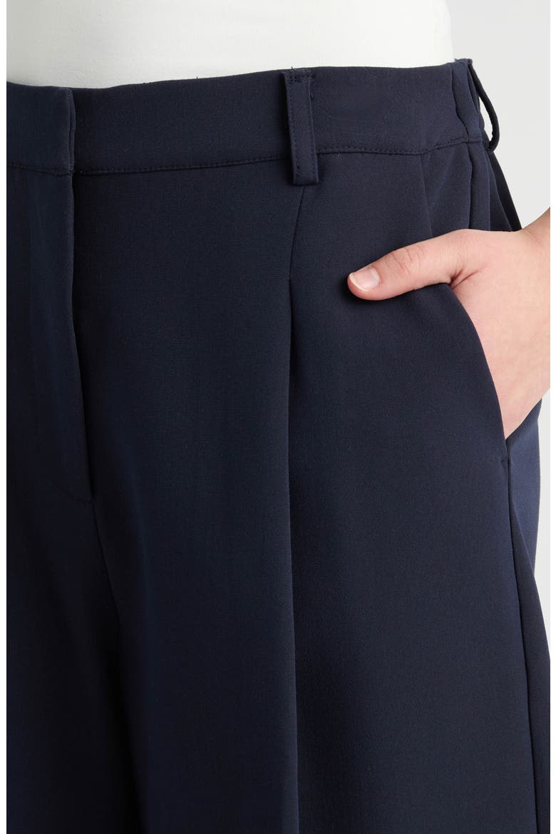 Pleated Front Bermuda Shorts, Alternate, color, NAVY