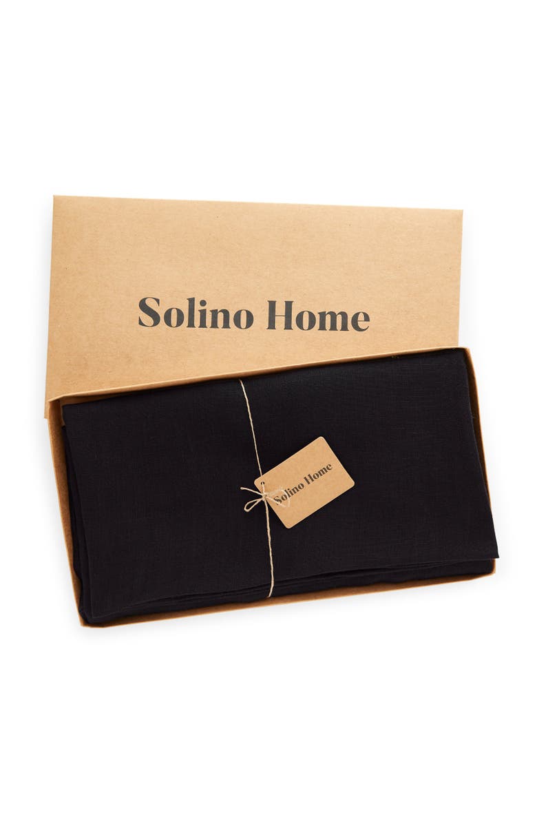 Solino Home Linen Round Tablecloth - Sonoma, Alternate, color, Black