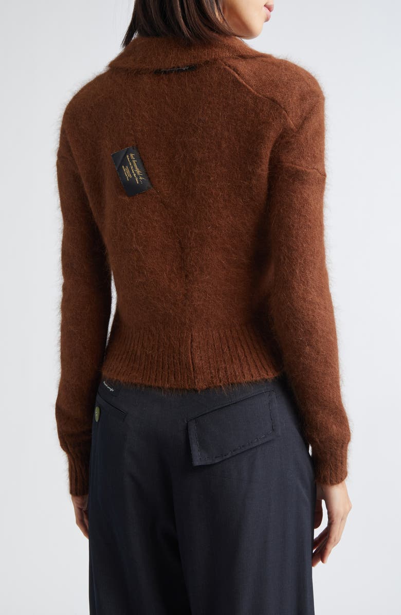 Undercover Angora Blend Polo Sweater, Alternate, color, Brown