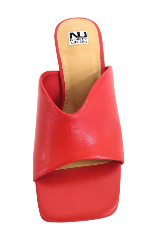 Ninety Union Gypsy Square Toe Mule In Red