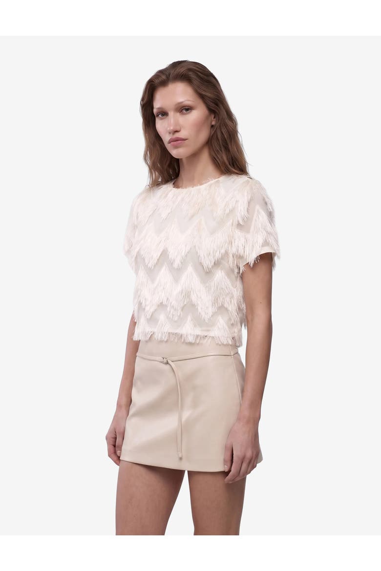 Crop Blouse, Alternate, color, ECRU