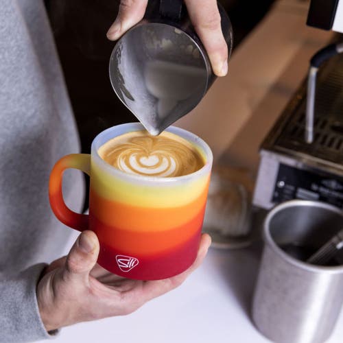 Silipint 2 Pack 16oz Silicone Coffee Mug W/ Lid, Marigold