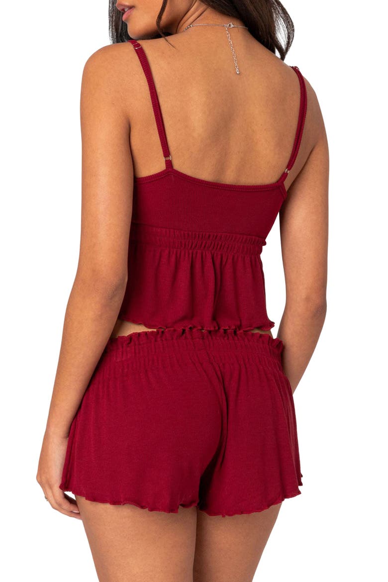 Gilmore Rib Camisole, Alternate, color, BURGUNDY