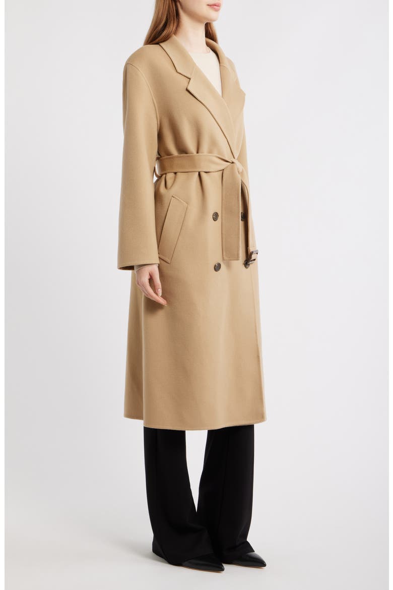 Double Breasted Longline Trench Coat, Alternate, color, NEW CAMEL