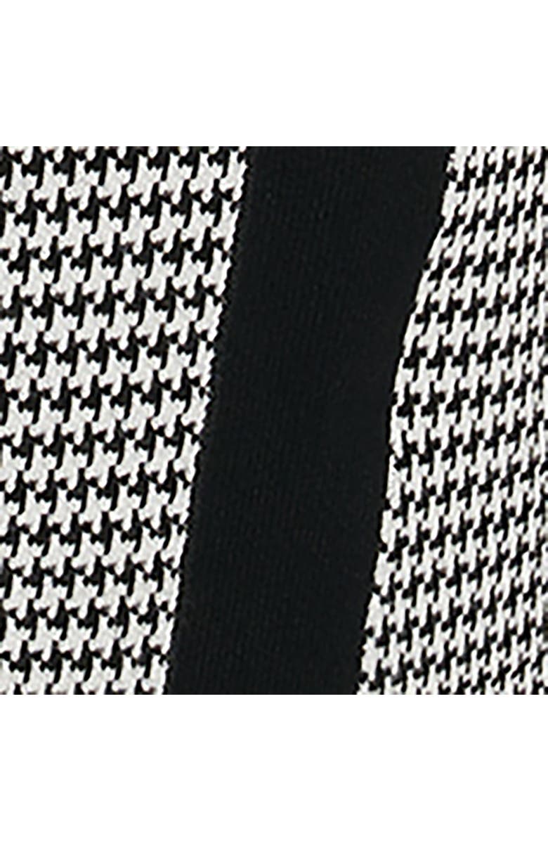 DKNY Houndstooth Long Sleeve Pocket Sweater Dress, Alternate, color, Black/ Ivy