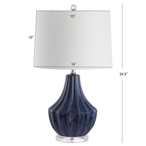 Jonathan Y Tate Ceramic Led Table Lamp In Navy