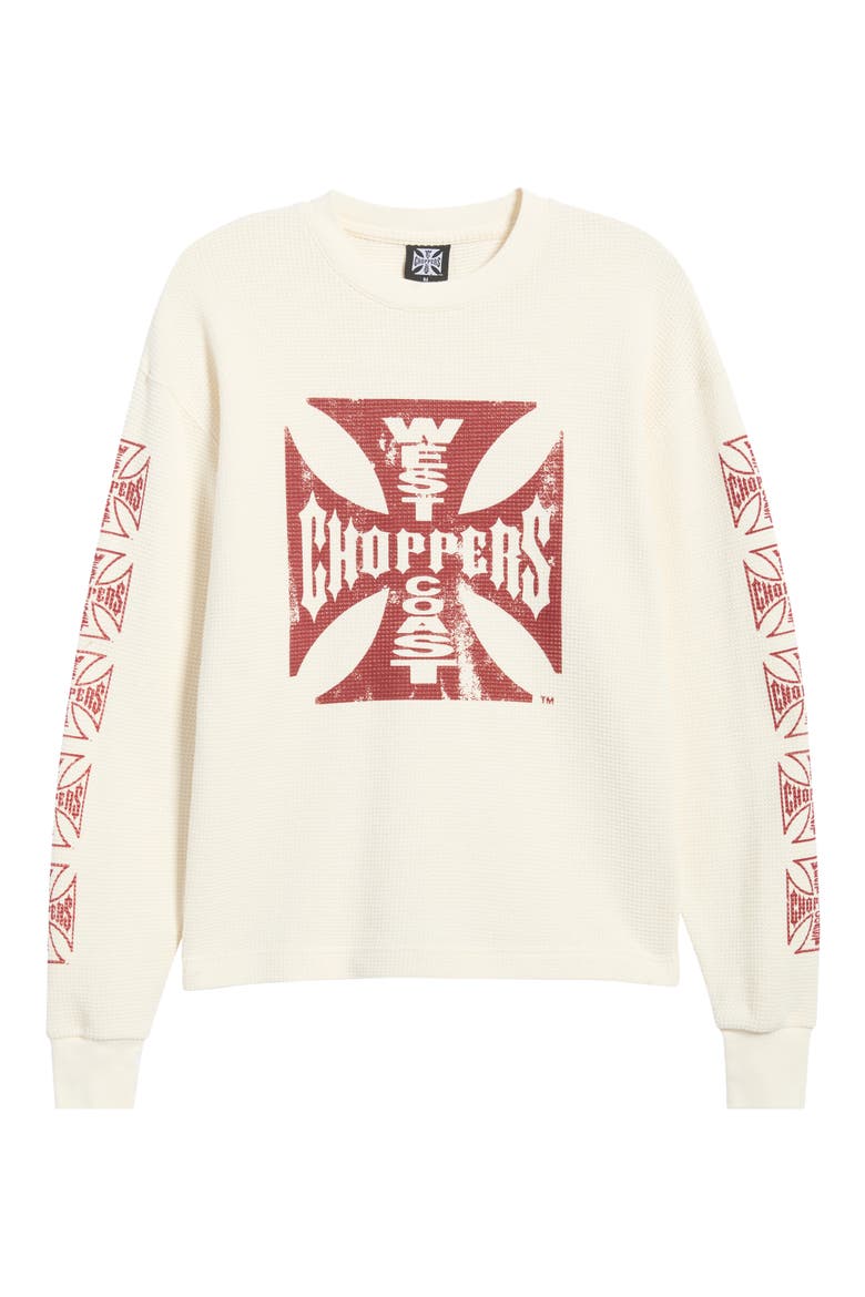 Outlaw Long Sleeve Thermal Graphic T-Shirt, Alternate, color, CREAM