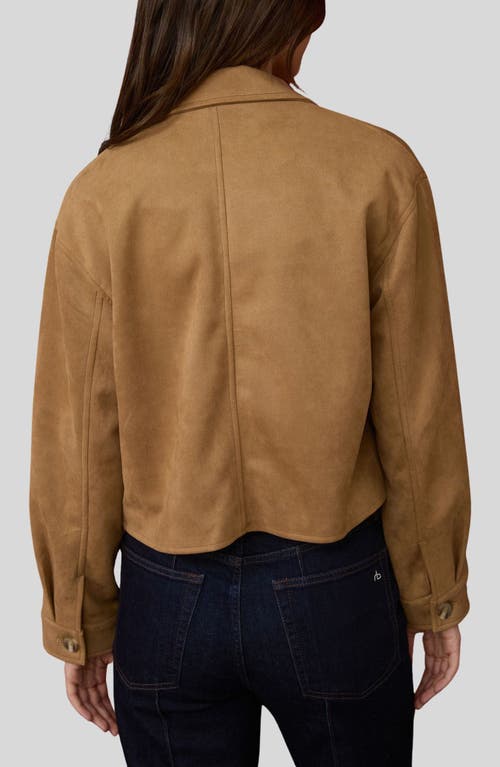 Blu Pepper Faux Suede Jacket In Brown