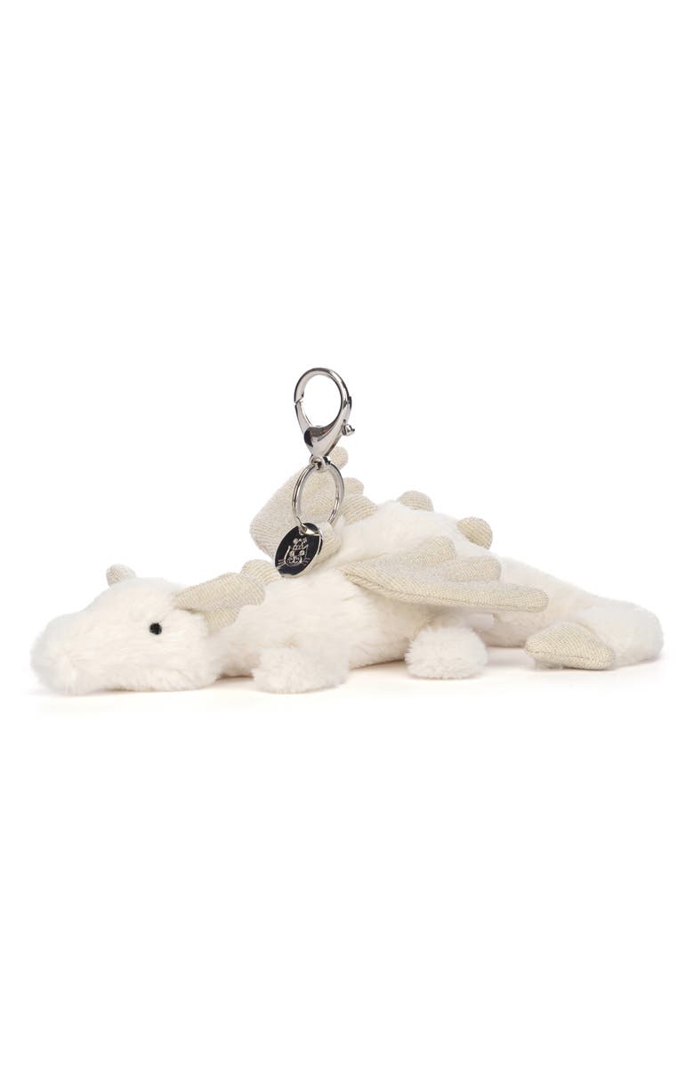Jellycat Snow Dragon Bag Charm, Main, color, 