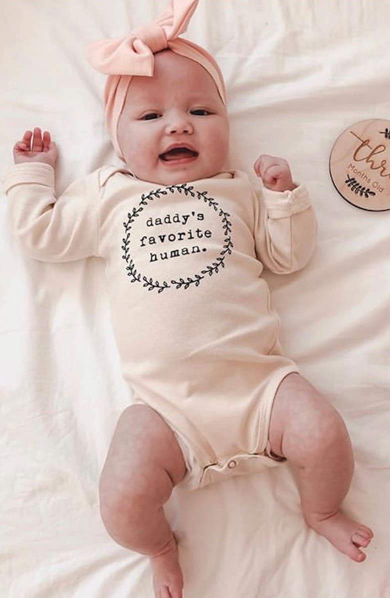 Tenth & Pine Daddy's Favorite Human Organic Cotton Bodysuit, Alternate, color, 