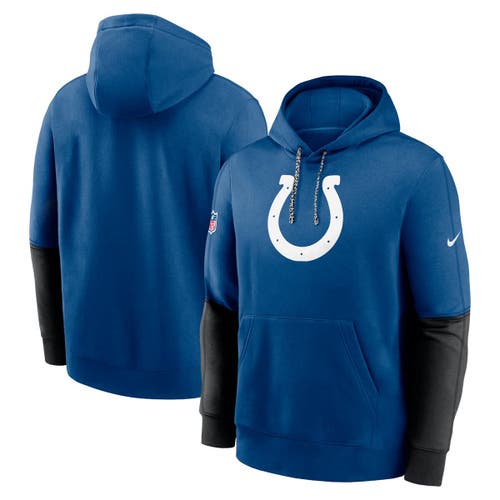 Nike Royal Indianapolis Colts 2024 Sideline Club Pullover Hoodie