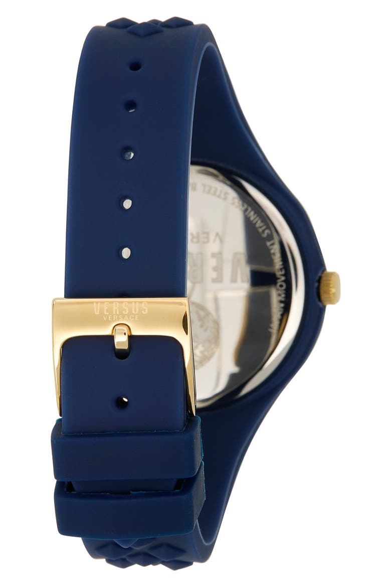 Fire Island Silicone Strap Watch, 39mm, Alternate, color, BLUE