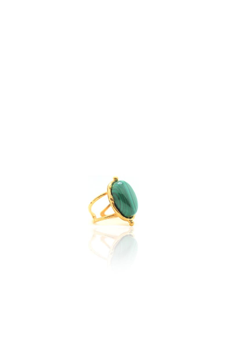 Grande Ovale Ring, Main, color, MALACHITE