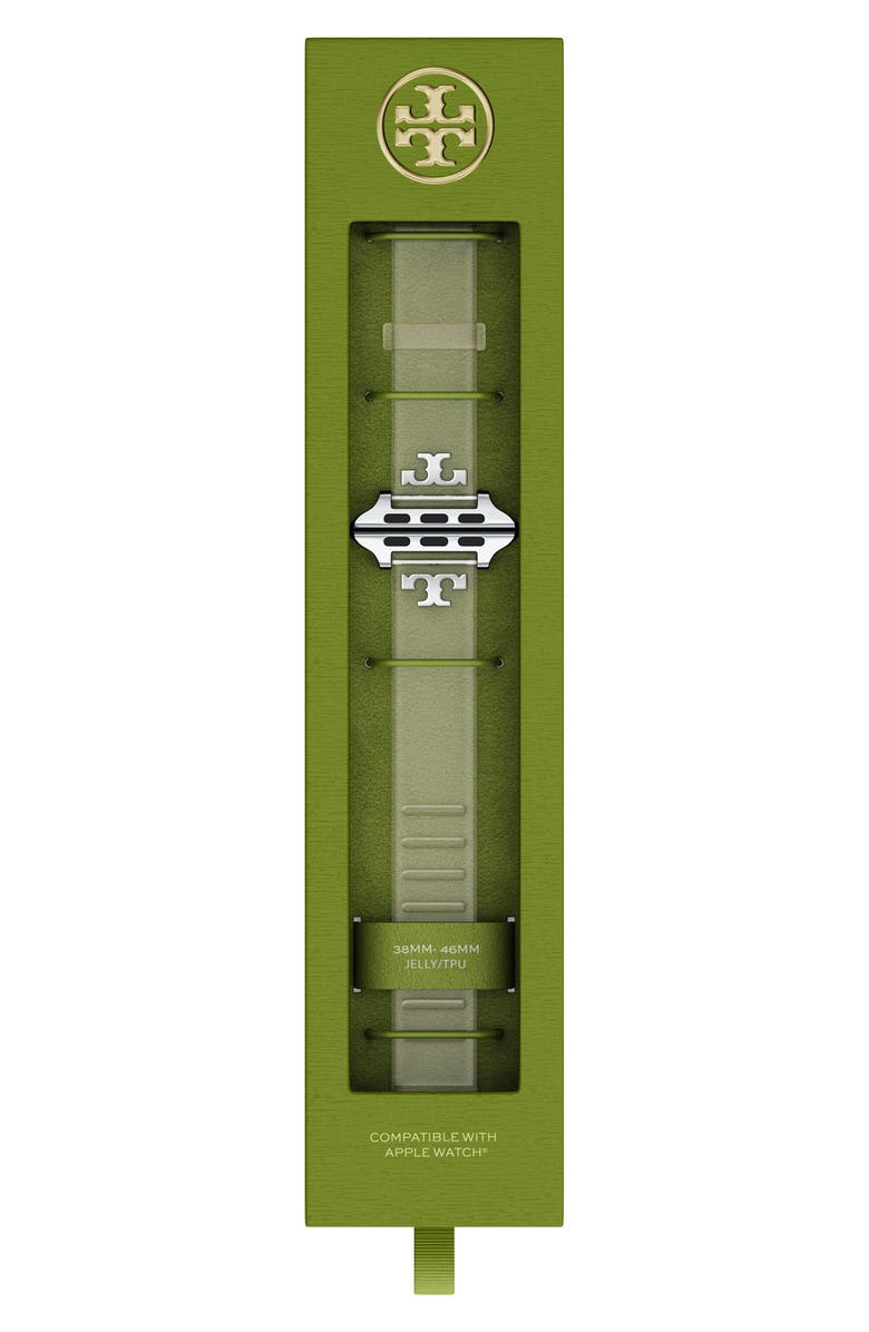 Tory Burch The Single T Jelly 16mm Apple Watch<sup>®</sup> Watchband, Alternate, color,