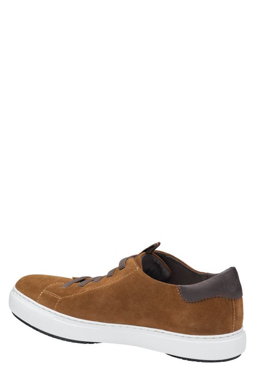 Johnston & Murphy Anson Lace To Toe Sneaker In Snuff English Suede