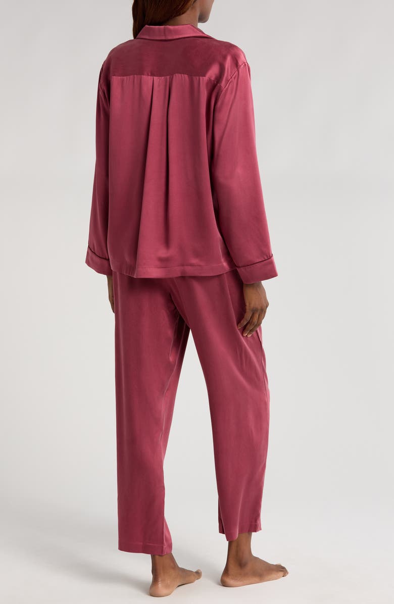 Lunya Washable Silk Pajamas, Alternate, color, Winter Rose/ Calliope Wine