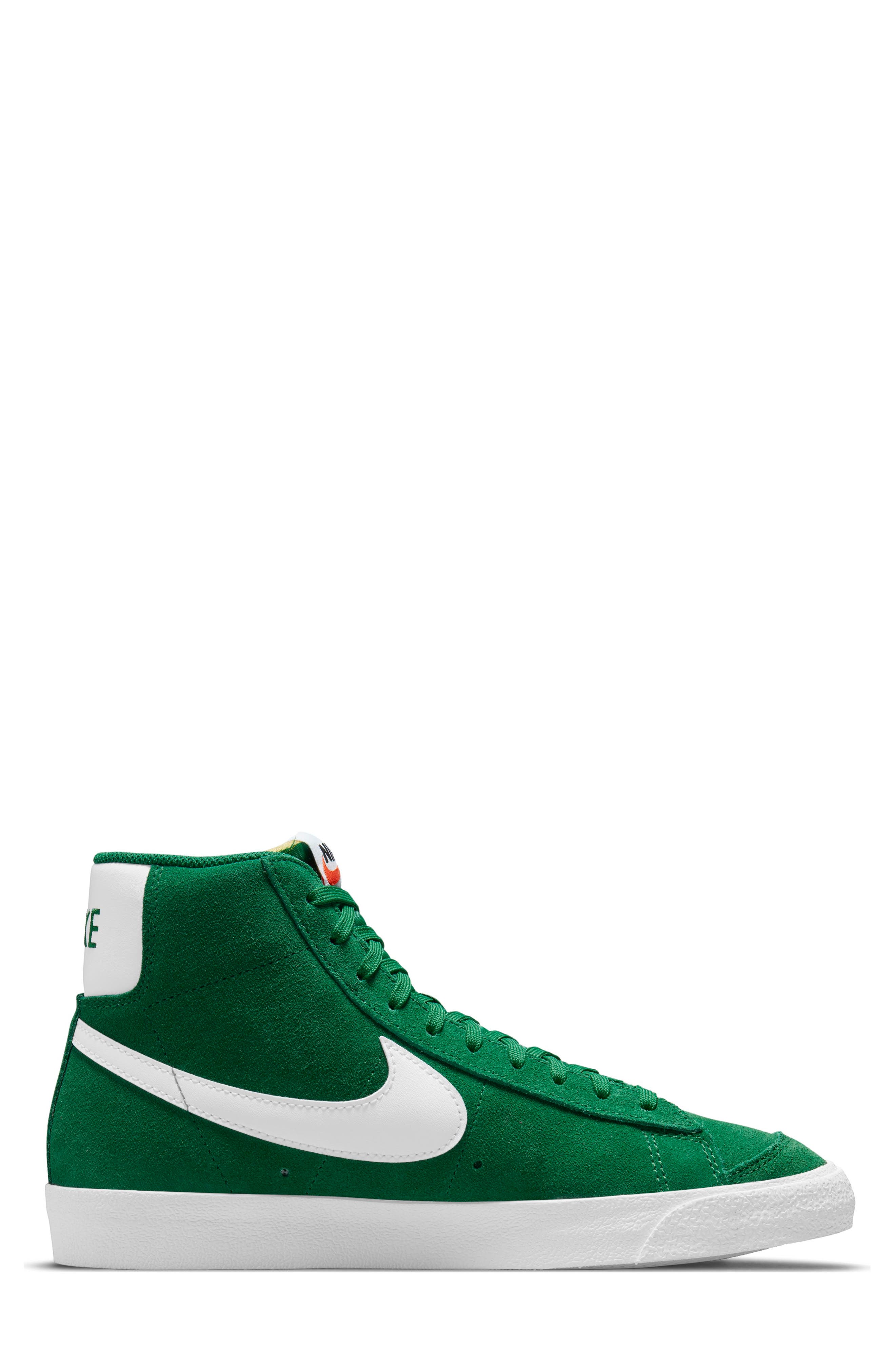 Blazer Mid '77 Suede Sneaker, Alternate, color, PINE GREEN/ WHITE