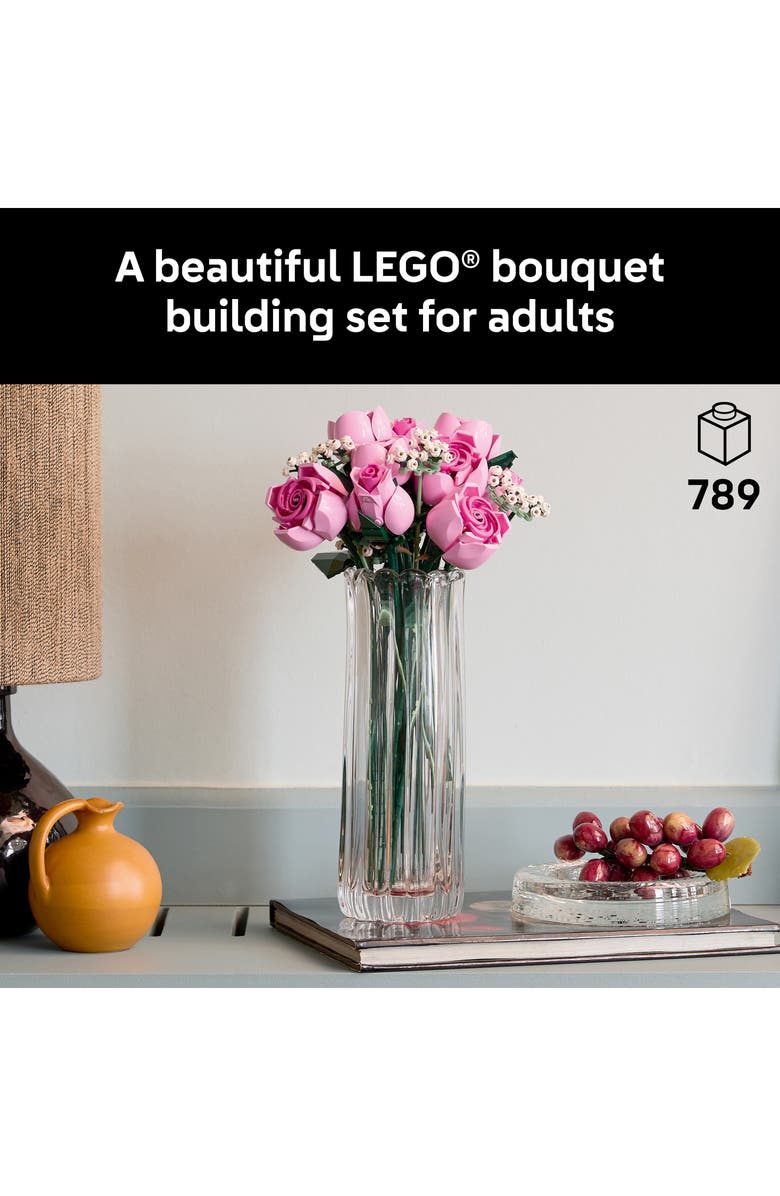 LEGO 18+ Botanicals Bouquet of Pink Roses - 10374, Alternate, color, Pink Multi