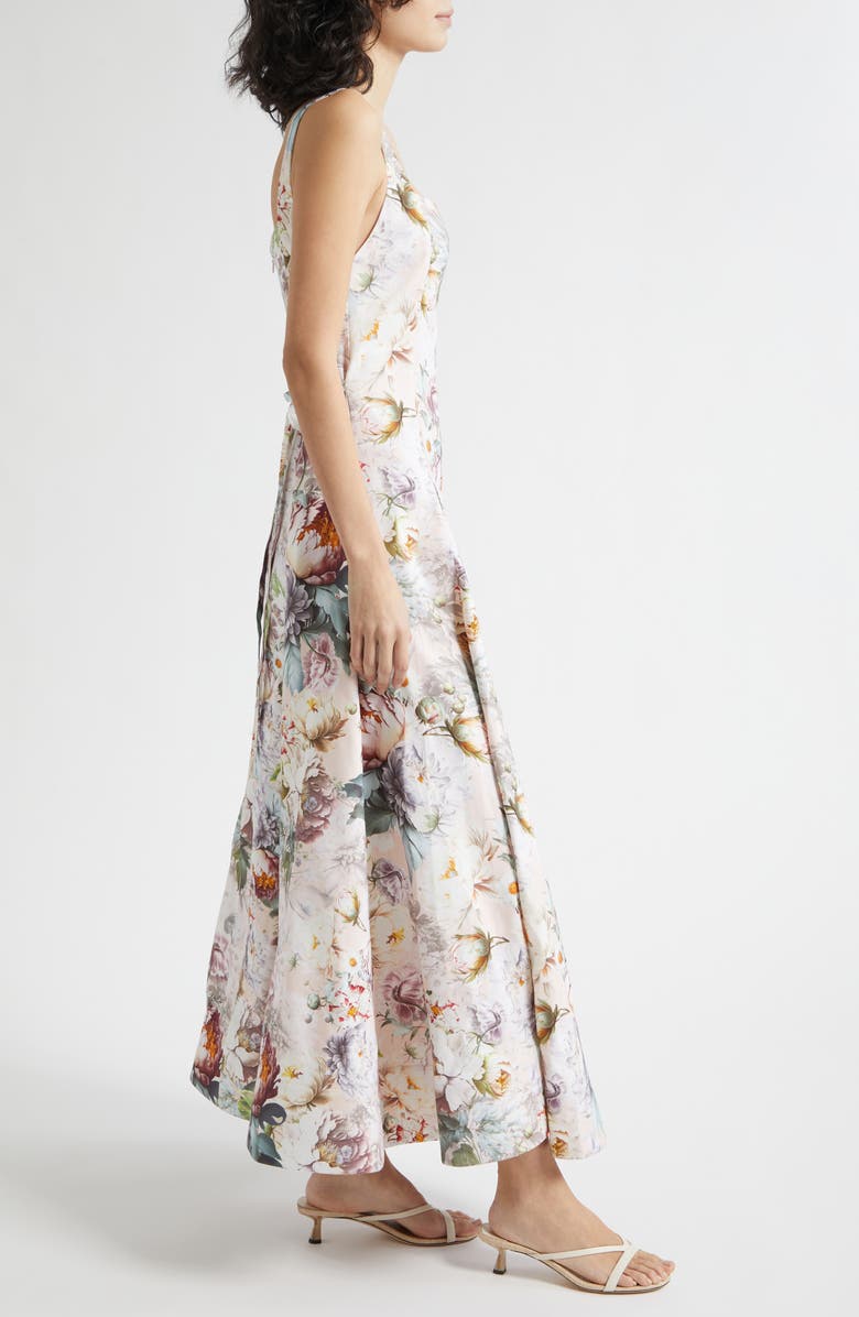Alice + Olivia Floral Print Sleeveless Maxi Dress, Alternate, color, Sweet Peony