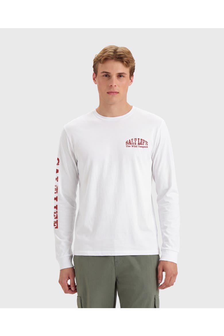 Respect the Wild Long Sleeve Tee, Main, color, WHITE